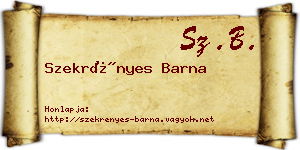 Szekrényes Barna névjegykártya