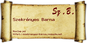 Szekrényes Barna névjegykártya