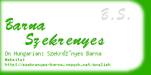 barna szekrenyes business card